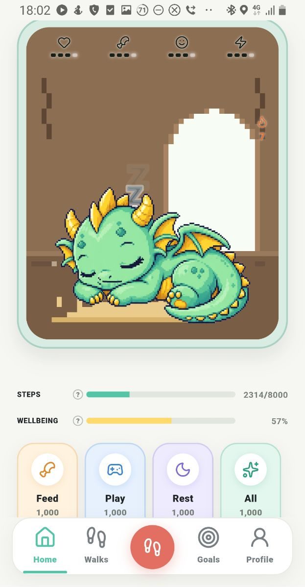 The dragon asleep in its den